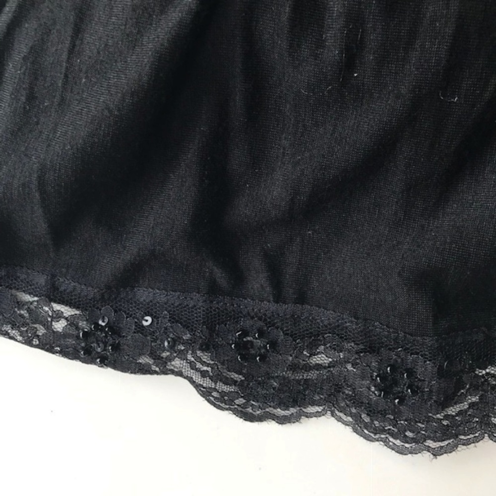Black Tiered Maxi Skirt Beaded Lacy Joe Benbasset - Picture 6 of 8